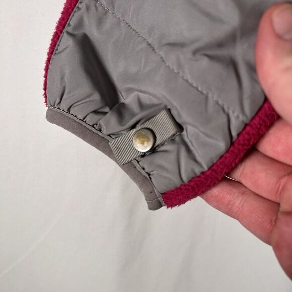 North Face Jacket Girls Large 14 16 Grey Pink Fleece Goose Down Full Zip 550 - Picture 9 of 9